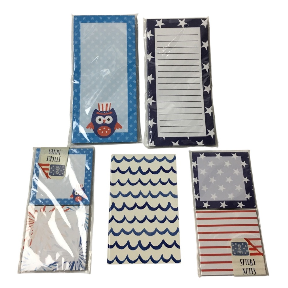 Target Planner Accessories Owl USA American Flag Journal Notepad Sticky Note USA